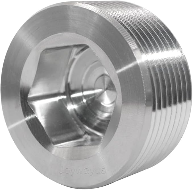 Joywayus Stainless Steel Internal Hex Countersunk Thread Socket Pipe Plug 1-1/4"NPT Male