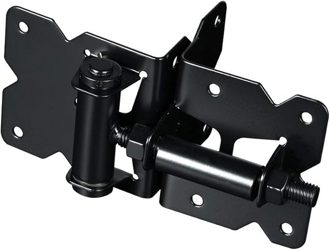 skysen Stainless Steel Self Closing Vinyl Fence Single Gate Hinge and Latch Hardware Kit -2 Hinges and 1 Latch (Single Gate Kit)
