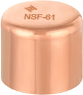 (Pack of 1) EFIELD 1-1/4-Inch Solder Copper Pipe End Cap (Plug), LF Copper Plumbing Fittings with Sweat Solder Connection,(COPPER123)