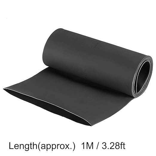 uxcell Heat Shrink Tubing, 4"(100mm) Dia 162mm Flat Width 2:1 Rate Shrinkable Tube Cable Sleeve 1m - Black