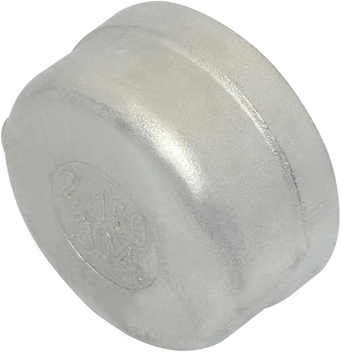 2" Cap,NPT Female Threaded Cast Pipe Fitting,Stainless Steel 304