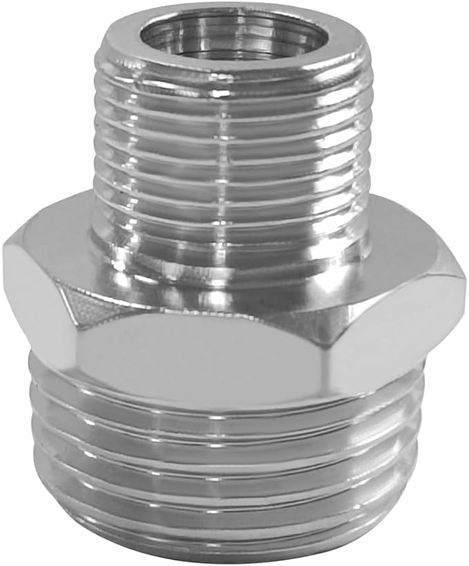 Joywayus 1/2 G Male to 3/8 Compression Male Thread Pipe Fitting, Nickel Plated Brass Reducer Faucet Connector Water Hose Adapter, Supply Line Adapter for RV Kitchen Bathroom Plumbing (Pack of 2)