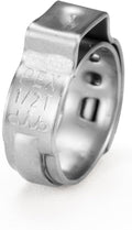 (Pack of 100) WMAXPFIT PEX Cinch Clamp Rings 1/2 Inch, STAY PUT Stainless Steel PEX Pipe Cinch Crimp Rings Pinch Clamps for PEX Pipes and PEX Fittings Connection