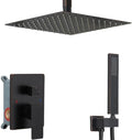 10 Inch Ceiling Mounted Shower System Rain Mixer Shower Combo Set Rainfall Shower Head System ‎Oil Rubbed Bronze Shower Faucet Rough-in Valve Body and Trim Kit Included