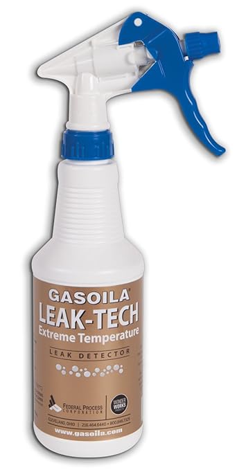 Gasoila Leak Detector Spray, 1 pt. Spray Bottle – Fast-Acting, Long-Lasting Bubbles for Pinpoint Leak Detection, Non-Toxic & Non-Corrosive, Works on All Pipe Types, Safe for Gas Lines & Air Systems