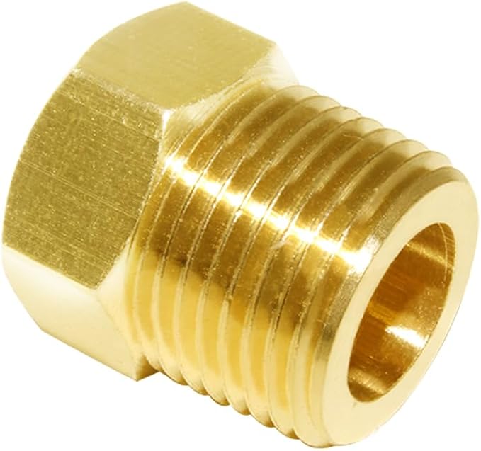 Joywayus 3/8" NPT Male Pipe Plug Outer Hex Thread Socket Plug Brass Fitting (Pack of 5)