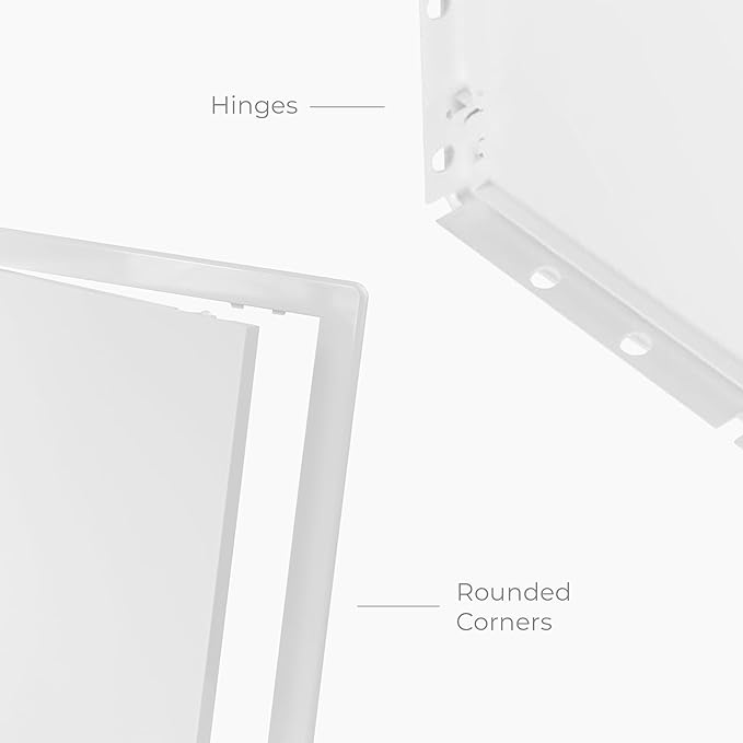 10x13 Inch White Access Panel – ABS Plastic Rectangular Wall & Ceiling Access Door for Plumbing Electrical HVAC – Easy Install Indoor Panel for Drywall Home Improvement and Maintenance