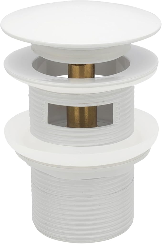 Pop-up Freestanding Bathtub Drain Stopper, Suitable and Compatible with Freestanding Bathtub Drain Rough-in Kit (White)