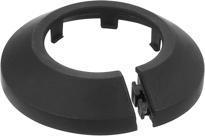 uxcell Escutcheon Plate, 1Pcs 32mm - Fit 1.26" Outer Diameter Split Pipe Flange Water Pipe Cover Collar Decoration, PP Plastic Plumbing Cover Plates (Black)