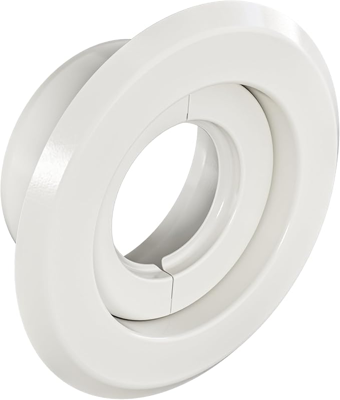 Retrofit Recessed Fire Sprinkler Escutcheon 3/4 in. IPS - Split 3 Piece in White - Depth Adjustment Range up to 3/4 in. for Fire Sprinkler Trim