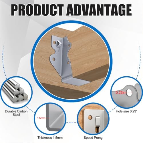 16 Pcs 2"x 4" Galvanized Joist Hanger|1.5mm Thick