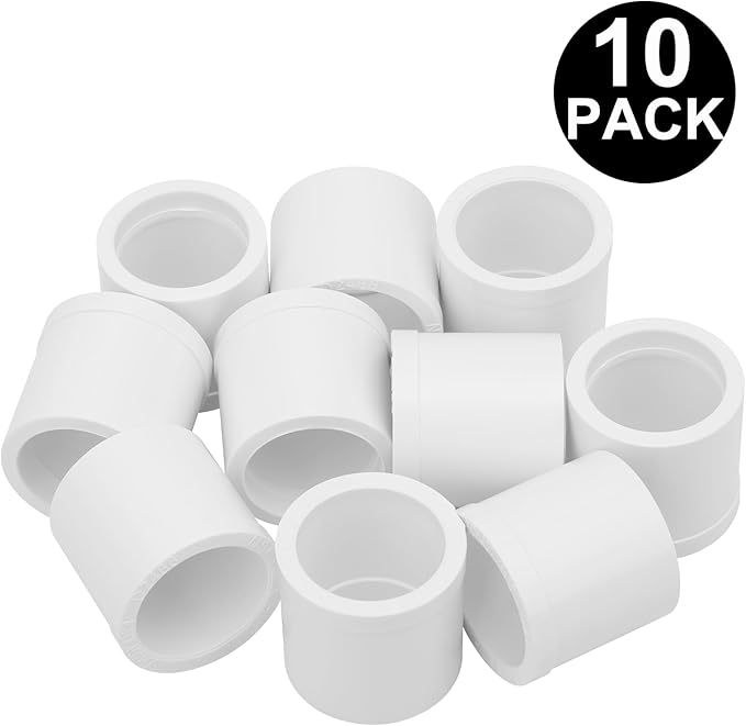 10Pack 1"x 3/4" PVC DWV Reducing Bush Adapter Pipe Fitting SCH40 PVC Reducer Bushing (Socket x Socket) PVC Pipe Reducing Bushing Fitting for Home Sewer Plumbing