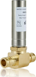 Water Hammer Arrestor,1/2Inch Stainless Steel Tee Water Arrestor,Pex-A Expansion Connection(1PACK,Stainless Steel Arrestor)(HAMMER009)