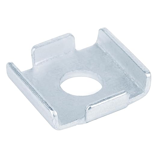 Square Saddle Washer Plate for 1-5/8" Strut Channel Accept 5/8" Bolt, 20 Pack
