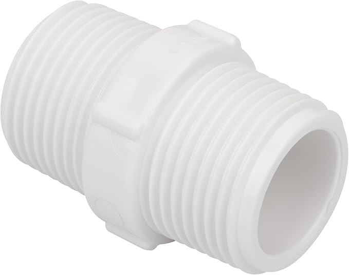 20Pack 1 Inch PVC Nipple Male Thread Coupling Adapter Connector for Thread plumbing Pipe, Home or Industrial Use, Schedule 40, (M x M)