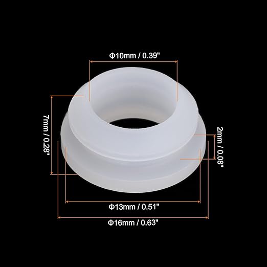 MECCANIXITY 20Pcs Snap Rubber Grommet Plug Mount Dia 13mm ID 10mm Narrow Groove Width 2mm Seal Anti-Scratch for Electrical Box Cable Pipes Transparent