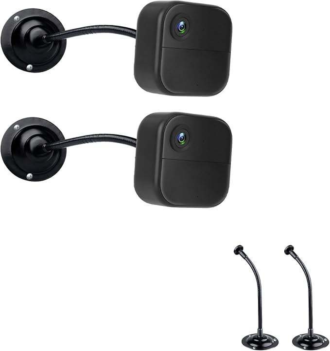 2 Pack Camera Flexible Wall Mount Holder for Blink Outdoor 4 (4th Gen)/(3rd Gen) XT3,Blink XT&XT2/Blink Mini/All New Blink Outdoor,Adjustment Flexible 8 inch Long Gooseneck Arm with Metal Base