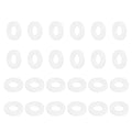 MECCANIXITY PTFE Flat Washers, 24Pack 16mm OD 8mm ID 2mm Thick Sealing Spacer Gasket Ring for Faucet Pipe Hose Bolt Machinery, White