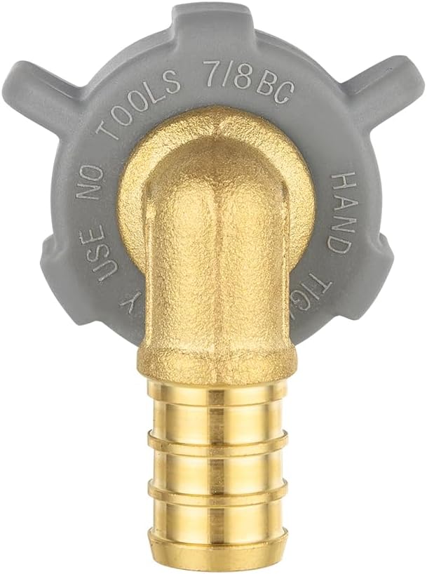 EFIELD 1/2 Inch Pex X 7/8 Inch Toilet BC(Ballcock) Swivel Straight Adapter, Brass Plumbing Fitting,(PEX1807311)