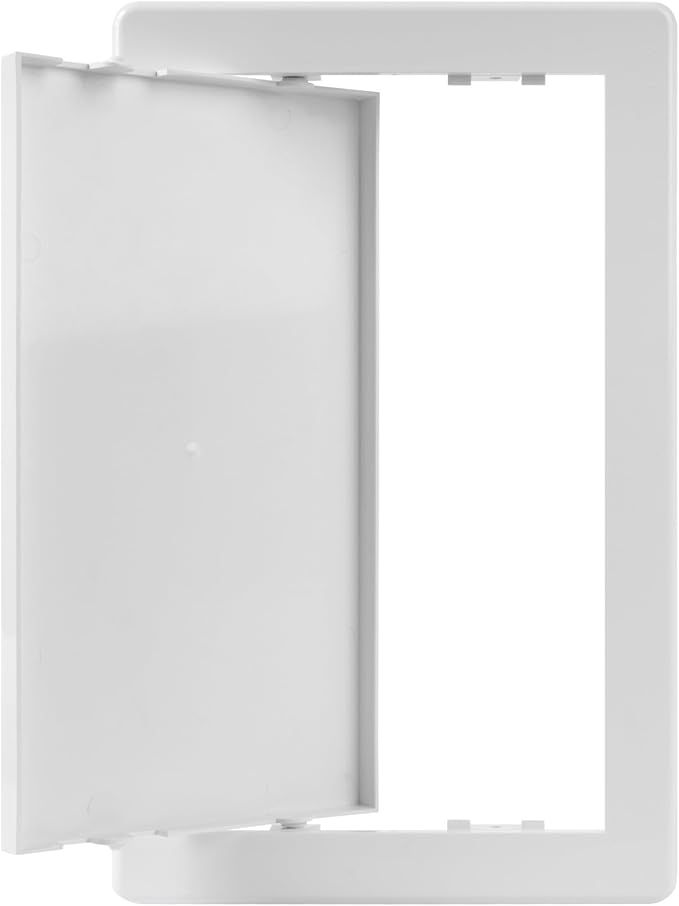 6x10 Inch White Access Panel – ABS Plastic Rectangular Wall & Ceiling Access Door for Plumbing Electrical HVAC – Easy Install Indoor Panel for Drywall, Home Improvement and Maintenance