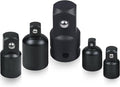Utoolmart 5 Piece Impact Socket Adapter Set, 1/4" - 3/8" - 1/2" - 3/4" Impact Driver Conversions Conversion Kit & Socket Reducer, Locking Socket Adapter Set, Cr-Mo