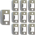 QCAA Stainless Steel Extended Lip Strike, 1-1/2"X2-1/4", Satin Nickel, 10 Pack, Made in Taiwan