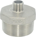 2" x 1/2" Male Threaded Reducing Nipple Fitting/Adapter,Stainless Steel SS304 NPT Pipe Hex Reducer