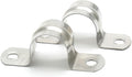 50PCS M20 (3/4 Inch) Conduit Clamps, Stainless Steel Two Hole Strap U Bracket Rigid Pipe Strip, Cable Clamp Hanger with 2 Holes Fit for 3/4 inch Pipes OD