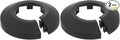 uxcell Escutcheon Plate, 2Pcs 25mm - Fit 0.98" Outer Diameter Split Pipe Flange Water Pipe Cover Collar Decoration, PP Plastic Plumbing Cover Plates (Black)