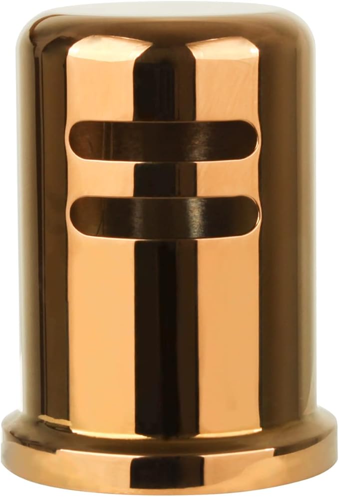 Akicon Rose Gold Finish Kitchen Dishwasher Air Gap Cap, copper Air Gap Cover