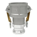 Gloxco Aluminum Type DA Cam and Groove Hose Fitting, Reducer, 2" Female Camlock x 1.5" Male Camlock (CAM-2015-DA-AL)