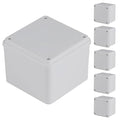 6 Pack 4" x 4" x 3" PVC Plastic Dustproof Waterproof Box IP65 Junction Boxes Project Junction Conduit Box for Electrical Outdoor Enclosure