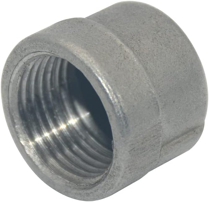 3/8" Cap,NPT Female Threaded Cast Pipe Fitting,Stainless Steel 304