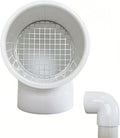 PVC Vent Cap 1 pcs 90-Degree for 4" Schedule 40,PVC Termination Cap,Vent Cover Screen,Round Furnace PVC Pipe Stainless Steel Roof Vent Cap,Installation not Required That PVC Elbow,or Coupling