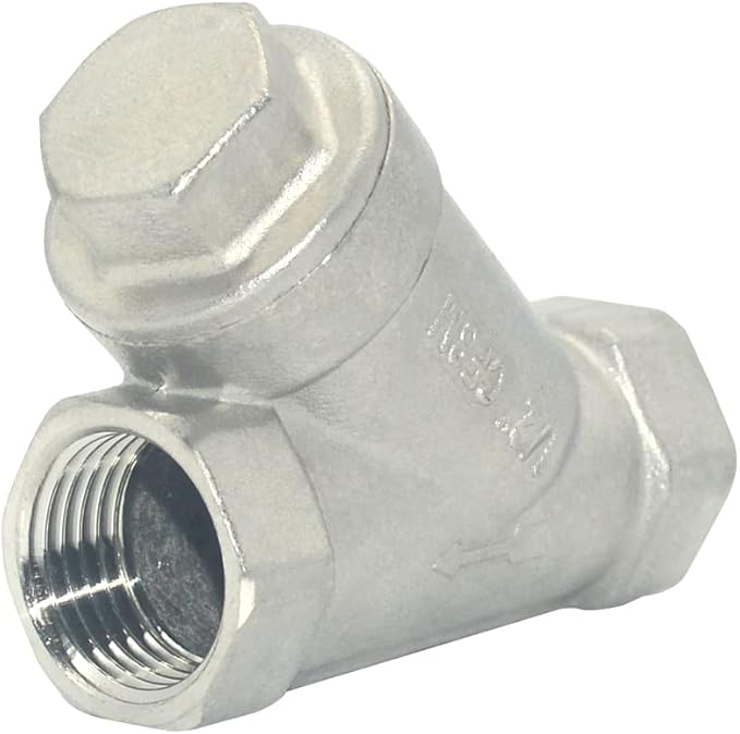 1/2" WYE Strainer Mesh Filter Valve,800WOG Y-Spring NPT Female Check Valve,Stainless Steel SS316 CF8M