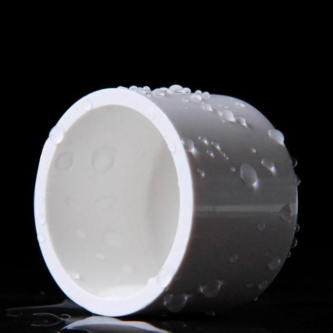 10 Pcs 1/2" White PVC Pipe End Cap Plug Adapter, 1/2" PVC End Cap Fittings for DIY Furniture Shelf Garden Support Structure