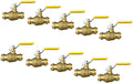3/4" Propress Brass Ball Valve - Press Shut Off Ball Valve with EPDM O-ring Fit Both End For Pex Tubing - Premium Water Stop Shut Off Tool with 1/2” In. Connections - Pack of 10
