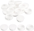 uxcell 1-1/2" Plastic Hole Plugs, 36Pcs Flush Type Panel Round Snap in Fastener Knockout Locking Plugs for Furniture Insert End Caps Panels, White