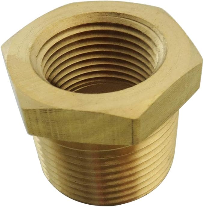 1/2" NPT Male x 1/4" NPT Female Brass Bushing Reducer Reducing Pipe Adapter Fitting 5pcs 1200 PSI