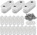 40 Pcs Stainless Straight Bracket (1.57*0.63 inch) Flat Straight Braces, Metal Fixed Connecting Plate, Can be Used to Repair Furniture, Bookcase, Table,Chair Legs, Beds Etc. with 80 Pcs 304 SS Screws