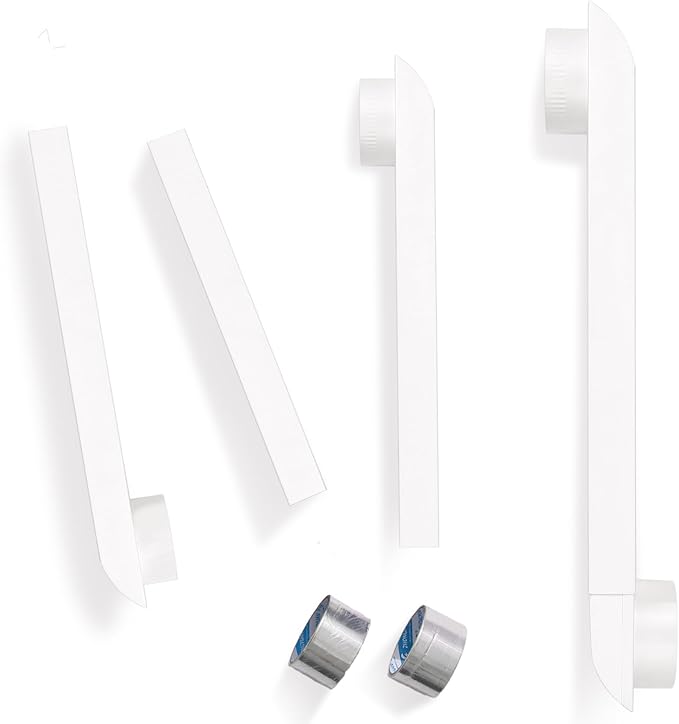 OEM Upgraded 25-55 in Adjustable Periscope Dryer Vent，stainless steel Dryer Vent, Fit for all 4in Dryer Vent Outlet,for tight space square duct dryer vent pipe,Telescoping Dryer Vent Kit (white）