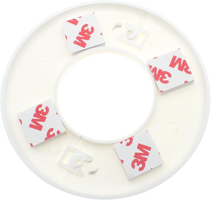 FDXGYH 2 Pcs ID 3.0 Inch ABS Wall Split Flange Self-Adhesive tape Round Escutcheon Plate Cover for Water Pipe Faucet Decoration Accessories [White]