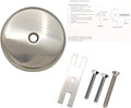 Single Hole Bathtub Drain Overflow Plate - Overflow Drain Cover | Tub Drain Cover with Three Matching Screws/Bathtub Overflow Drain Cover with Adapter (Brushed Nickel)