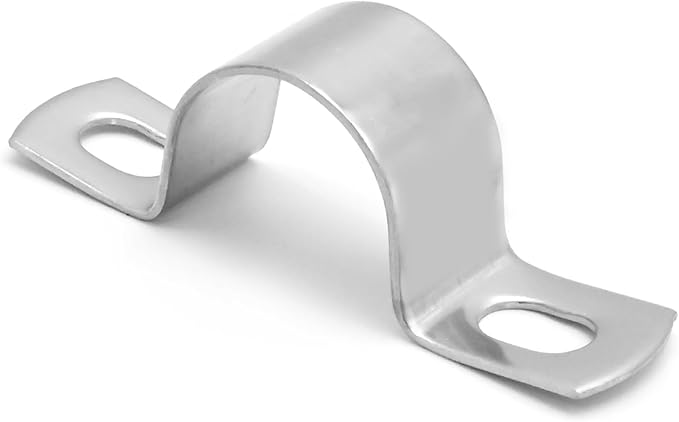 VIKKSAER 10Pcs U-Bolt Clamp, 304 Stainless Steel U-Shaped Bracket, 2 Hole U-Tube Strap Clamp for Hose Clamp Pipe Clamp, 25mm (1 inch)