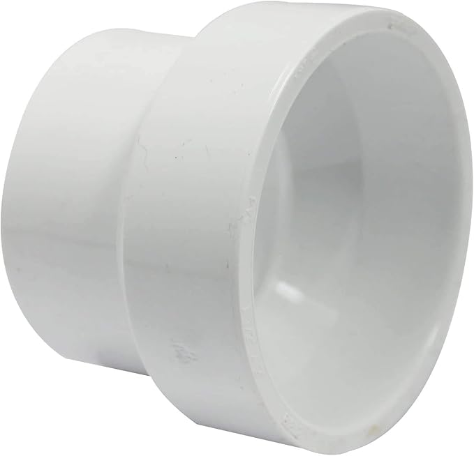 Canplas 193022 PVC DWV Reducing Coupling, 2 x 1-1/2-Inch, White (Pack of 2)
