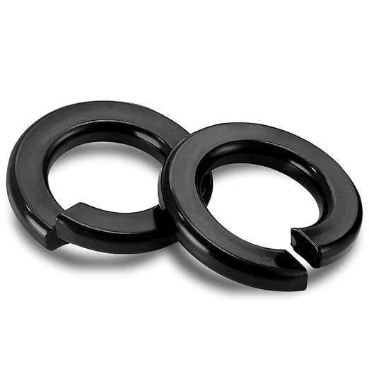 Mellewell 5/16" Lock Washer Spring Lock Washers, 304 Stainless Steel 18-8, Black Finish, Pack of 50