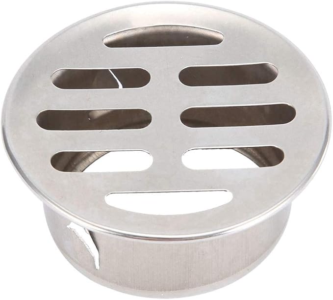 Floor Drain Cover, Stainless Steel Round Anti Blocking Round Grate Cover, Balcony Snap-in Drain Drain Strainers for Bathroom, Kitchen, Washroom, Patios(50 Flat Mouth)