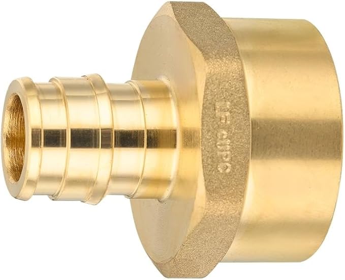 (Pack of 100) EFIELD Pex A Full Flow Expansion Brass Fittings 1/2" Pex x 3/4" Female NPT Adapter, ASTM F1960,(PEX1960031-100PCS)