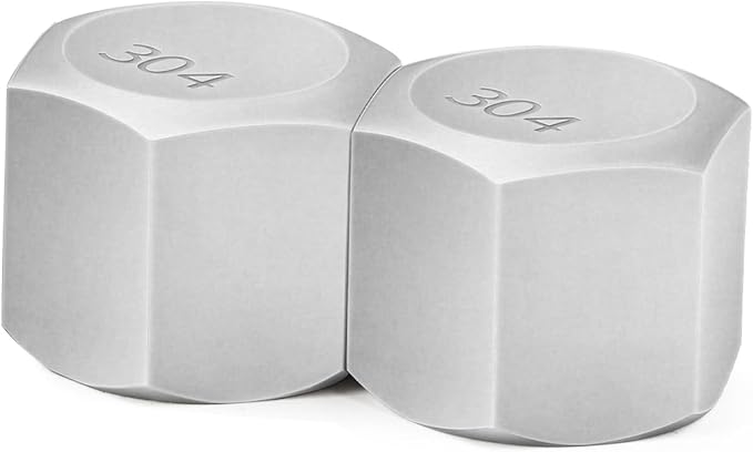 ChillWaves 304 Stainless steel Pipe Fitting, Hex End Cap Pipe Fitting，1-1/4" NPT Female，Thread Adapter(2-PACK)