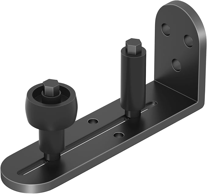 Sliding Barn Door Floor Guide, Adjustable Rollers Barn Door Hardware, Barn Door Rollers, Flush Flat Bottom Design, Rounded Edge Design